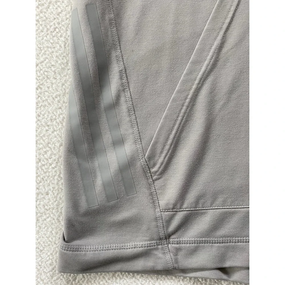 Adidas Mens Medium Grey Aeroready Hoodie Lightweight Pullover H47658 Athleisure